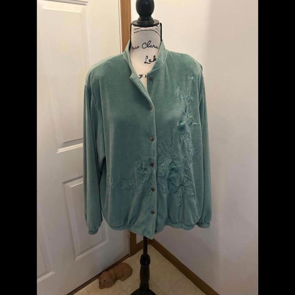 Alfred Dunner Velour pant suit/ sz16